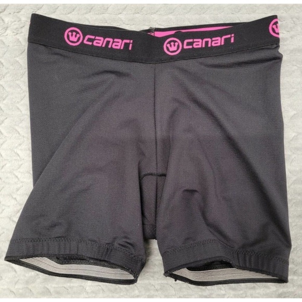 Canari Cycling‎ Shorts Women's Size SMALL Black Pink Padded
